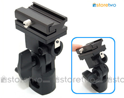 Flash Shoe Holder Swivel Bracket Adapter Mount / Umbrella Holder