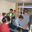 Teaching them how to play Spoons! It got really wild!