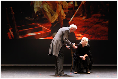 Sean McGinley and Marie Mullen in a scene from The Playboy of the Western World by J.M. Synge. Photo by Colm Hogan.
