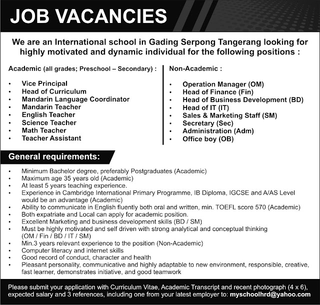 job vacancy