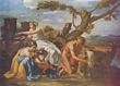 Poussin, Júpiter amamantado por la cabra Amaltea