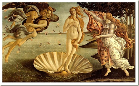 Nascimento da Vênus, Botticcelli, 1482 - Uffizi. Florença