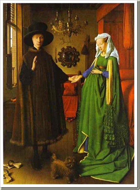 O Casal Arnolfini, de Jan Van Eyck, 1434. NG Londres. O Casal Arnolfini, de Jan Van Eyck, 1434. NG Londres.