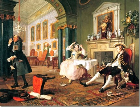 Mariage à la Mode, Hogarth. c. 1745.