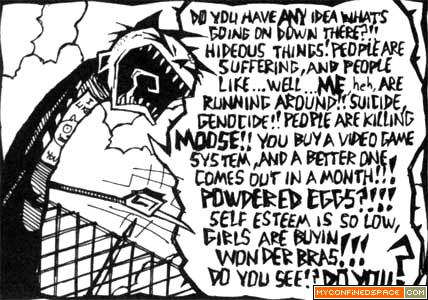 There's an obese, pre-pubescent god, a cheerleading satan, a haunted wall ... There's an obese, pre-pubescent god, a cheerleading satan, a haunted wall ...