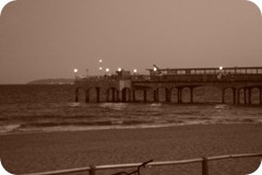 Boscombe Pier as evening falls