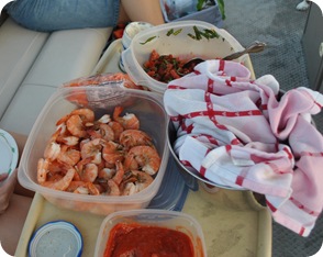 shrimp and bruschetta