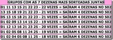 tabela 7 da lotofacil