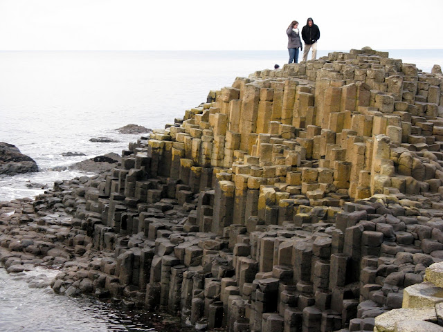Hexagonal stone at Giant Causeway, Northern Ireland