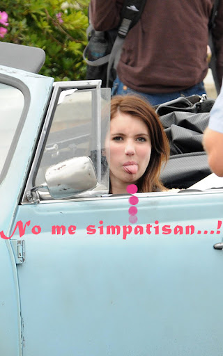 #3336189 Emma Roberts gets cheeky with photographers on the set of "Valentine's Day" currently filming in Los Angeles, California on July 29, 2009. Fame Pictures, Inc - Santa Monica, CA, USA - +1 (310) 395-0500