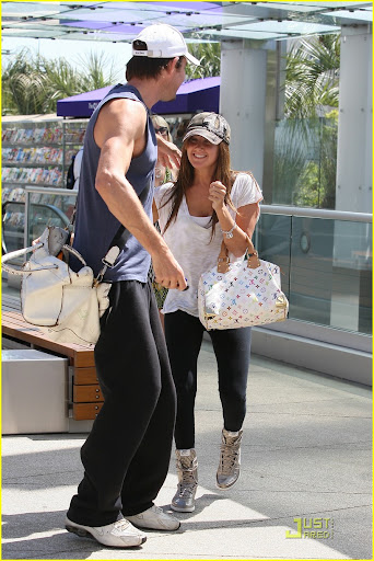 Ashley Tisdale jumps with excitement when she greets her personal trainer outside a West Hollywood gym Los Angeles, California - 25.08.09 Credit: (Mandatory) WENN.com