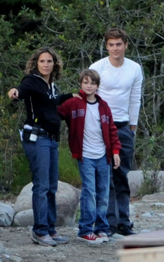 Zac Efron and Charlie Tahan filming in Vancouver