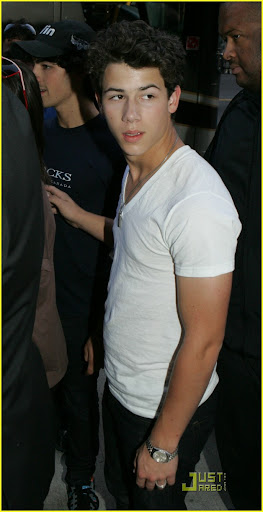 The Jonas Brother return to their hotel after their first day of filming Camp Rock 2 in Ontario Canada <P> Pictured: Nick Jonas and Joe Jonas <B>Ref: SPL122632 040909 </B><BR/> Picture by: Todd G / John K / Splash News<BR/> </P><P> <B>Splash News and Pictures</B><BR/> Los Angeles: 310-821-2666<BR/> New York: 212-619-2666<BR/> London: 870-934-2666<BR/> photodesk@splashnews.com<BR/> </P>