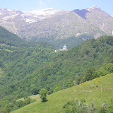 In lontananza il santuario d'Oropa