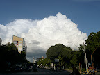 giant CB over town