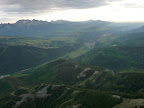 looking west from the north side behind town