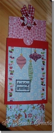 holiday greetings pull out tag