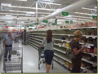 empty bread shelf