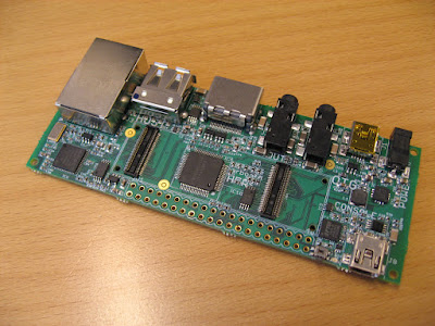 Top view of the Tobi expansion board for Gumstix Overo computers
