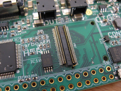 Close-up of connector one. The connectors on the Tobi expansion board got broken during the crash landing.