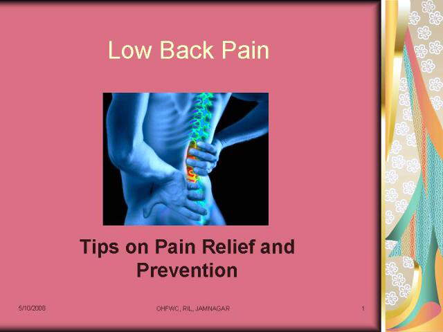 Useful Tips to cure Back Pain