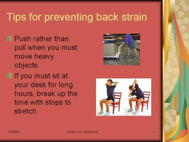 Useful Tips to cure Back Pain