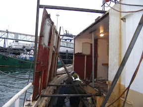 Ouch! The galley rennovations early days.