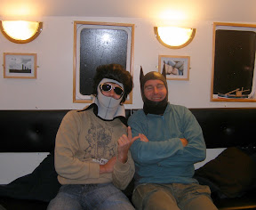 Elvis and Batman in the Saloon.