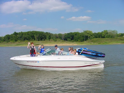 Boaters on Lake Red Rock (photo courtesy Park Rangers at Lake Red Rock)