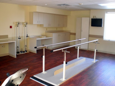 The physical therapy room in the Skilled Care Unit at Pella Regional Health Center