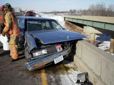 The driver of this vehicle was fortunate to come away from the accident with only minor injuries.