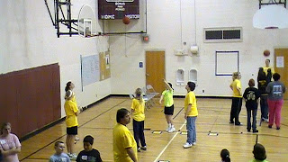 Marissa Schletzbaum doing the Spot Shot Competition.