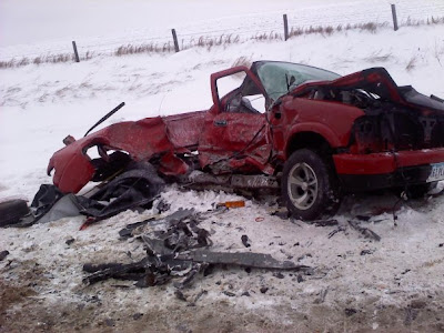 Accident scene on Hwy T-15 (courtesy Austin Kingrey)