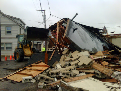 Demolition of the old Coastal Mart Building