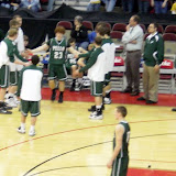 Matt Dowie is introduced before Pella's 3-A Semifinal against Mt. Pleasant