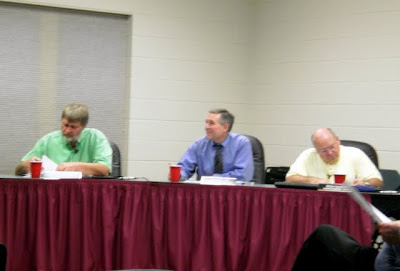Pella City Council members (L to R) Bruce Schiebout, Jim Mueller and Rich Savery