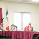 (L to R) Pella City Administrator Mike Nardini, Mayor Darrell Dobernecker, City Clerk Ronda Brown, and Councilmen Bruce Schiebout, Jim Mueller and Rich Savery