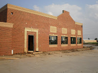 Brick work on the exterior of the future Applebee's restaurant in Pella was completed this past week