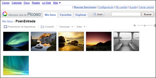 picasa, web, albums