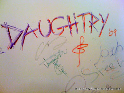 Daughtry's signature on Conan's wall