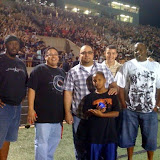 Some of the old team watching Bowie in 09.