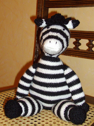 tricoter un zebre
