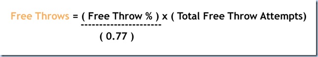 Stat Formula -- Gestalt Offense (free throws)