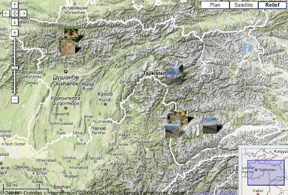 Localisation des photos Tadjikistan 2009