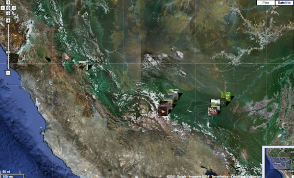 Localisation des photos au Pérou - topographie