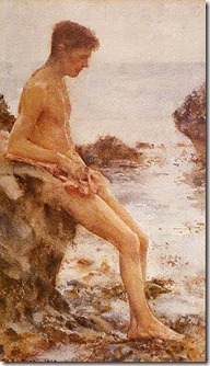 Tuke,_Henry_Scott_(1858–1929)_-_1920_-_Youth_on_beach