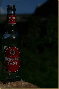 Underexposed beer bottle