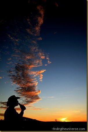 Beer and an outback sunset