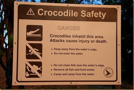 Croc warning sign