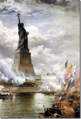 EdwardMoran-UnveilingTheStatueofLiberty1886